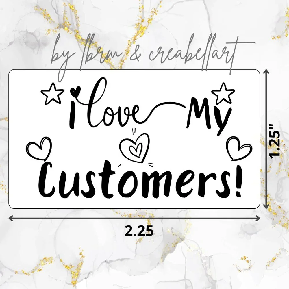 100 thermal Thank you Stickers 2.25